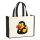 Jutetasche Quietscheente Vampir Gummiente Blutsauger 21 Liter Black