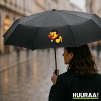 Regenschirm Quietscheente Vampir Gummiente Blutsauger...