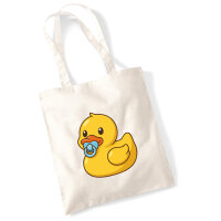 Jutebeutel Quietscheente Baby Gummiente Säugling 10...