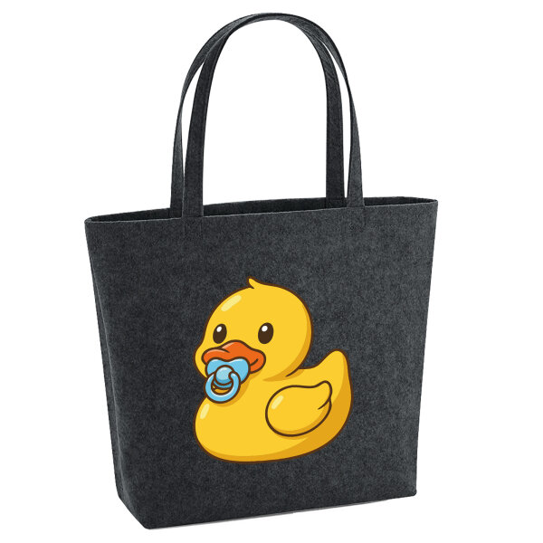 Filz Shopper Quietscheente Baby Gummiente Säugling 22 Liter