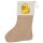 Weihnachtsstrumpf Quietscheente Baby Gummiente Säugling Beige Jute