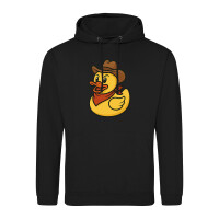 Unisex Hoodie Quietscheente Cowboy Gummiente Wilder Westen