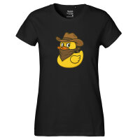 Damen T-Shirt Quietscheente Bandit Gummiente Räuber