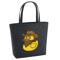 Filz Shopper Quietscheente Bandit Gummiente Räuber...
