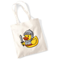 Jutebeutel Quietscheente Ritter Gummiente Mittelalter 10...