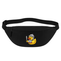 Bauchtasche Quietscheente Ritter Gummiente Mittelalter 2,5 Liter Black