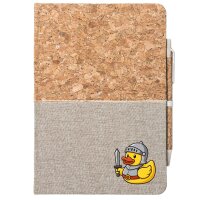 Notizbuch A5 Quietscheente Ritter Gummiente Mittelalter...