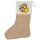 Weihnachtsstrumpf Quietscheente Ritter Gummiente Mittelalter Beige Jute