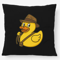 Kissen Quietscheente Abenteurer Gummiente Entdecker 40x40cm