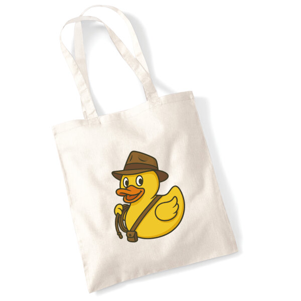 Jutebeutel Quietscheente Abenteurer Gummiente Entdecker 10 Liter