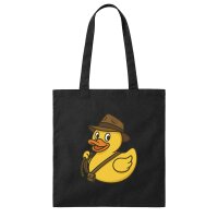 Jutebeutel Quietscheente Abenteurer Gummiente 10 Liter