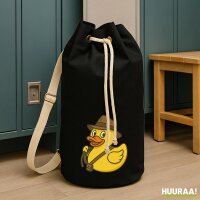 Seesack Quietscheente Abenteurer Gummiente 20 Liter Black