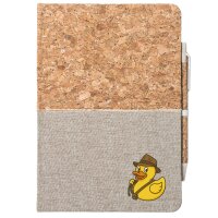 Notizbuch A5 Quietscheente Abenteurer Gummiente Entdecker...