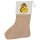 Weihnachtsstrumpf Quietscheente Abenteurer Gummiente Entdecker Beige Jute