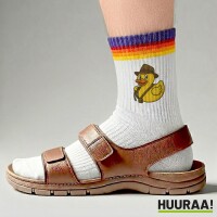 Unisex Socken Quietscheente Abenteurer Gummiente Entdecker Baumwolle