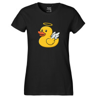 Damen T-Shirt Quietscheente Engel Gummiente Angel