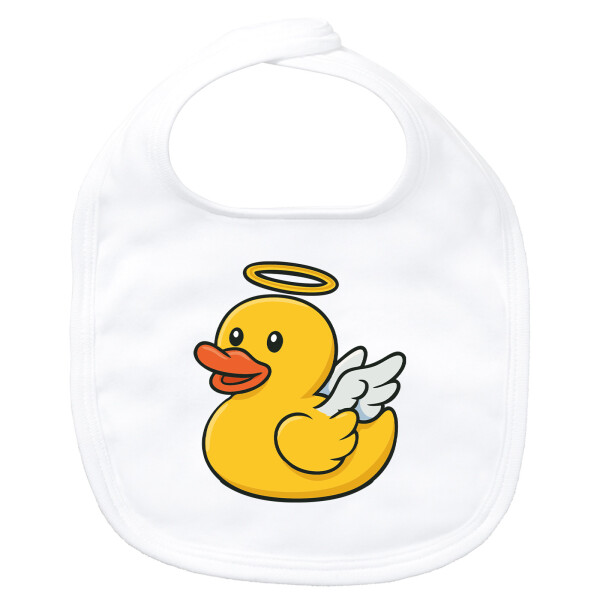 Baby Lätzchen Quietscheente Engel Gummiente Angel Klettverschluss