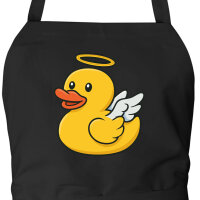 Schürze Quietscheente Engel Gummiente Angel mit Taschen
