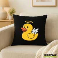 Kissen Quietscheente Engel Gummiente Angel 40x40cm