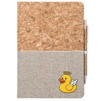 Notizbuch A5 Quietscheente Engel Gummiente Angel 80 Blatt...