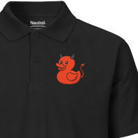 Herren Polo Shirt Quietscheente Teufel Gummiente Luzifer