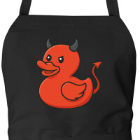 Schürze Quietscheente Teufel Gummiente Luzifer mit...
