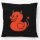 Kissen Quietscheente Teufel Gummiente Luzifer 40x40cm