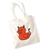 Jutebeutel Quietscheente Teufel Gummiente Luzifer 10 Liter