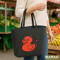 Filz Shopper Quietscheente Teufel Gummiente Luzifer 22 Liter