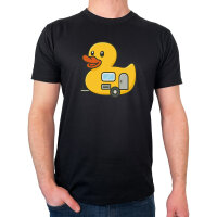 Herren T-Shirt Quietscheente Camper Gummiente Wohnwagen