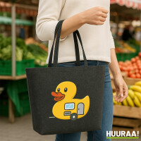 Filz Shopper Quietscheente Camper Gummiente Wohnwagen 22...