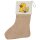 Weihnachtsstrumpf Quietscheente Camper Gummiente Wohnwagen Beige Jute