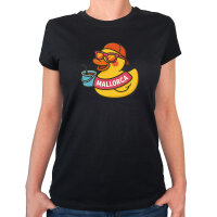 Damen T-Shirt Quietscheente Malle Gummiente Mallorca