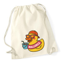 Turnbeutel Quietscheente Malle Gummiente Mallorca 12 Liter