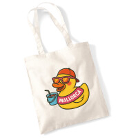 Jutebeutel Quietscheente Malle Gummiente Mallorca 10 Liter