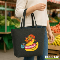 Filz Shopper Quietscheente Malle Gummiente Mallorca 22 Liter