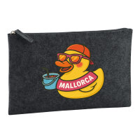 Kulturbeutel Quietscheente Malle Gummiente Mallorca 1 Liter Charcoal