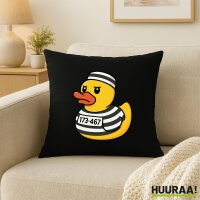 Kissen Quietscheente Gef&auml;ngnis Gummiente Knast...