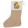 Weihnachtsstrumpf Quietscheente Gefängnis Gummiente Knast Beige Jute