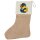 Weihnachtsstrumpf Quietscheente Agent Gummiente Spion Beige Jute