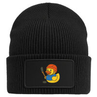 Beanie mit Patch Quietscheente Eishockey Gummiente Hockey...