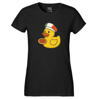 Damen T-Shirt Quietscheente Italien Gummiente Italiener