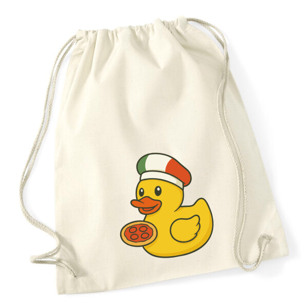 Turnbeutel Quietscheente Italien Gummiente Italiener 12 Liter