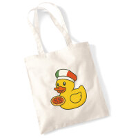 Jutebeutel Quietscheente Italien Gummiente Italiener 10...