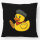 Kissen Quietscheente Frankreich Gummiente Franzose 40x40cm