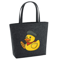 Filz Shopper Quietscheente Frankreich Gummiente Franzose...
