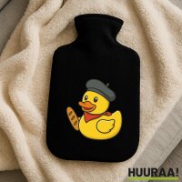 W&auml;rmflasche Quietscheente Frankreich Gummiente...