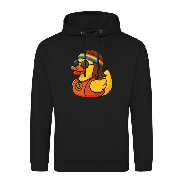 Unisex Hoodie Quietscheente Hippie Gummiente Peace