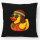 Kissen Quietscheente Hippie Gummiente Peace 40x40cm