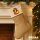 Weihnachtsstrumpf Quietscheente Hippie Gummiente Peace Beige Jute